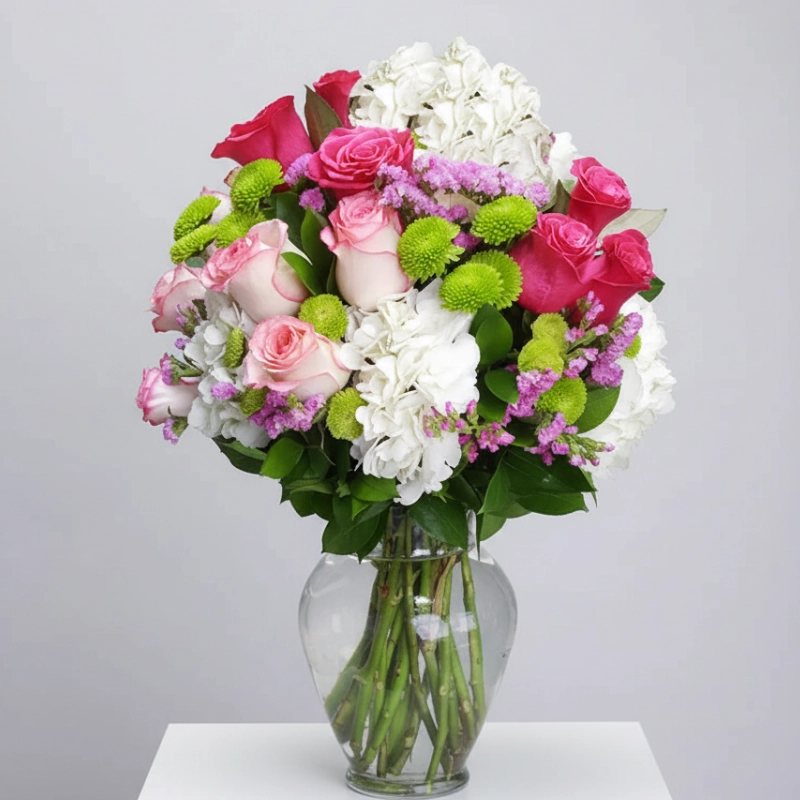 Roses and Hydrangea Wondrous Bouquet